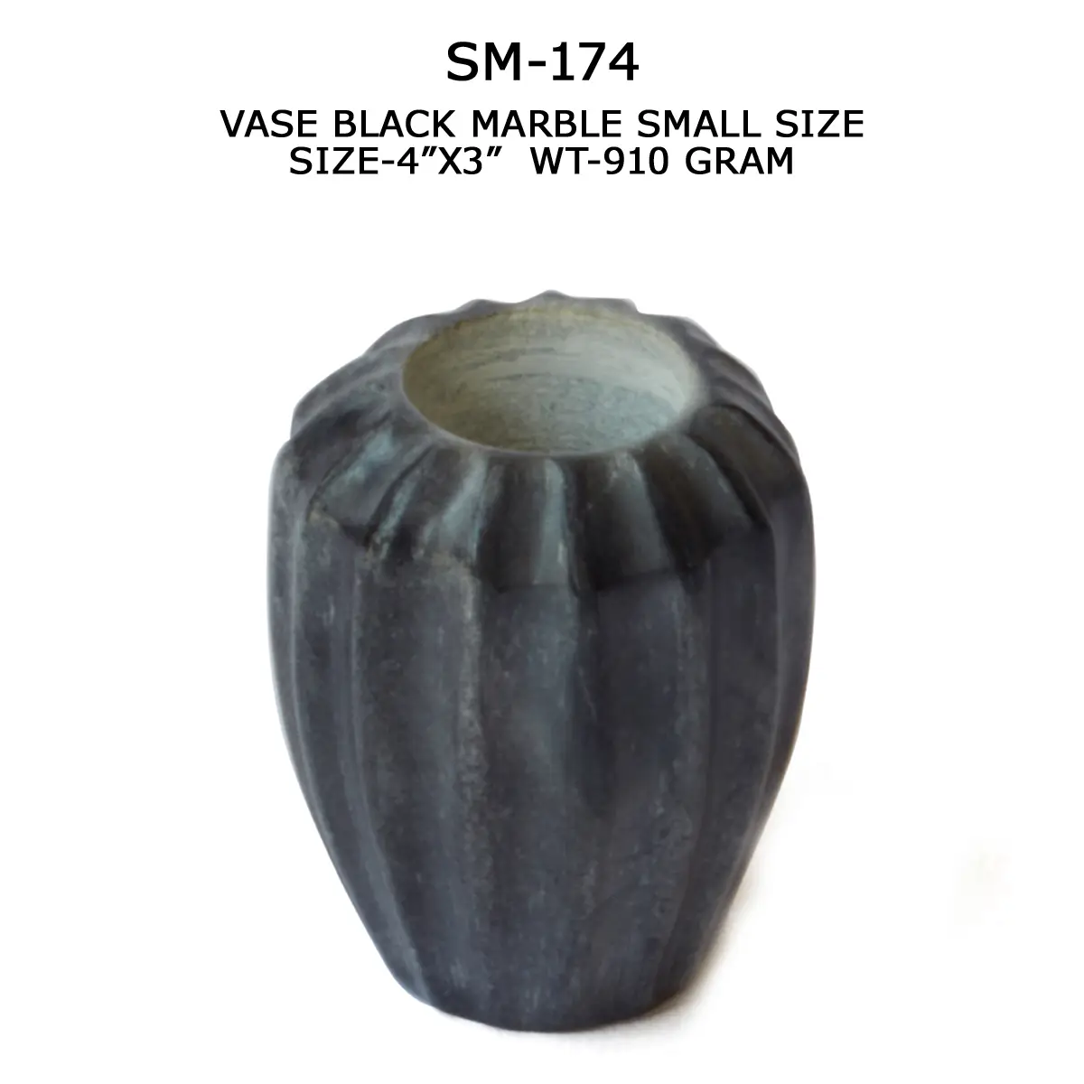 VASE BLACK MARBLE SMALL SIZE